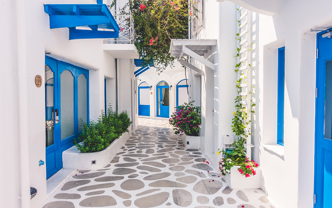 Rue dans la vieille ville de Naxos
